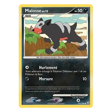 Carte Malosse - Commune (Brillante) de Pokémon Diamant & Perle Éveil des Légendes 103/146