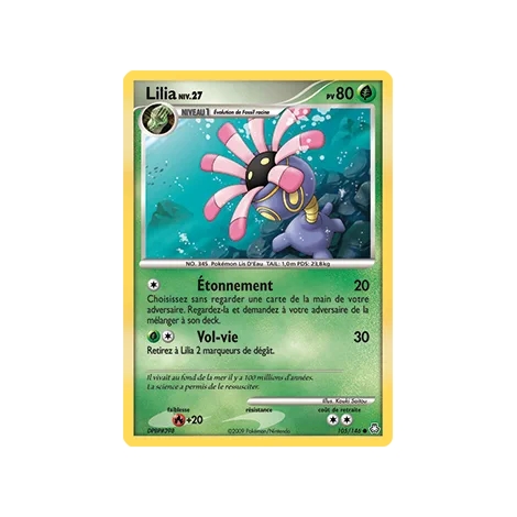 Carte Lilia - Commune (Brillante) de Pokémon Diamant & Perle Éveil des Légendes 105/146