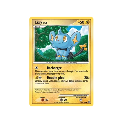 Carte Lixy - Commune (Brillante) de Pokémon Diamant & Perle Éveil des Légendes 118/146