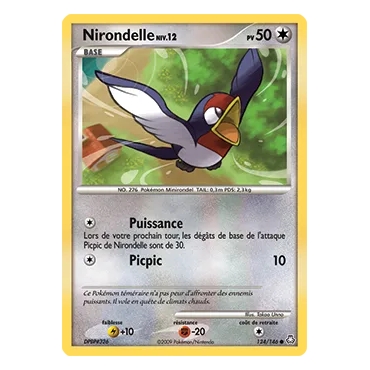 Découvrez Nirondelle, carte Commune (Brillante) de la série Diamant & Perle Éveil des Légendes