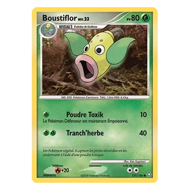 Boustiflor 127/146 : Joyau Commune (Brillante) de l'extension Pokémon Diamant & Perle Éveil des Légendes