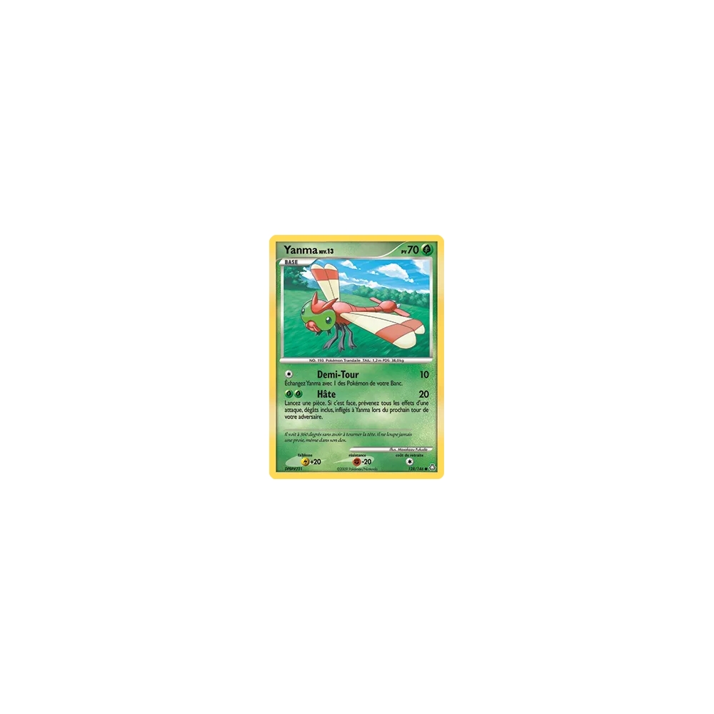 Yanma 128/146 : Joyau Commune (Brillante) de l'extension Pokémon Diamant & Perle Éveil des Légendes