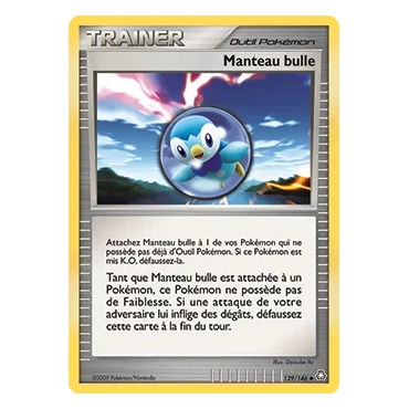 Découvrez Manteau bulle, carte Peu commune (Brillante) de la série Diamant & Perle Éveil des Légendes