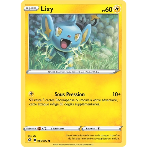 Lixy 060/192 : Joyau Commune (Brillante) de l'extension Pokémon Épée et Bouclier Clash des Rebelles