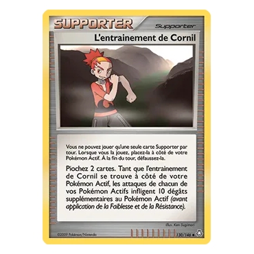 Découvrez L'entrainement de Cornil, carte Peu commune (Brillante) de la série Diamant & Perle Éveil des Légendes