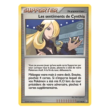 Les sentiments de Cynthia 131/146 : Joyau Peu commune (Brillante) de l'extension Pokémon Diamant & Perle Éveil des Légendes