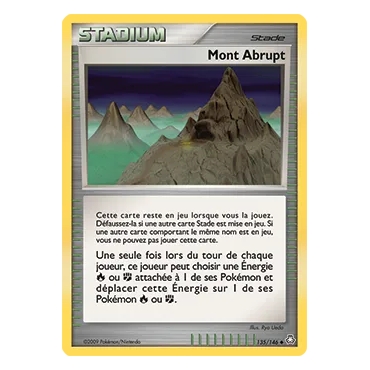 Découvrez Mont Abrupt, carte Peu commune (Brillante) de la série Diamant & Perle Éveil des Légendes