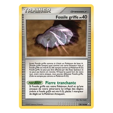 Découvrez Fossile griffe, carte Commune (Brillante) de la série Diamant & Perle Éveil des Légendes