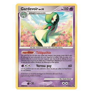 Gardevoir 7/132 : Joyau Holographique rare de l'extension Pokémon Diamant & Perle Merveilles Secrètes