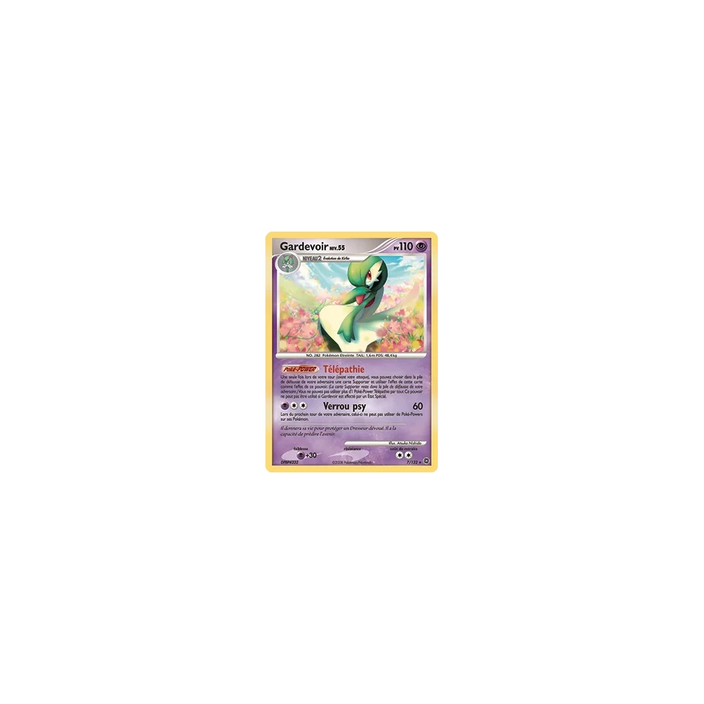 Gardevoir 7/132 : Joyau Holographique rare de l'extension Pokémon Diamant & Perle Merveilles Secrètes