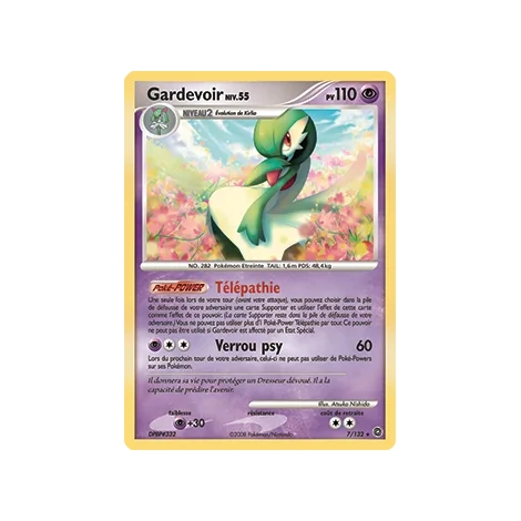 Gardevoir 7/132 : Joyau Holographique rare de l'extension Pokémon Diamant & Perle Merveilles Secrètes