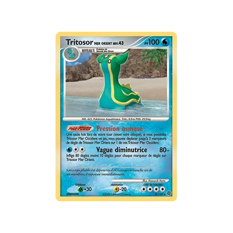 Tritosor Mer Orient 8/132 : Joyau Holographique rare de l'extension Pokémon Diamant & Perle Merveilles Secrètes