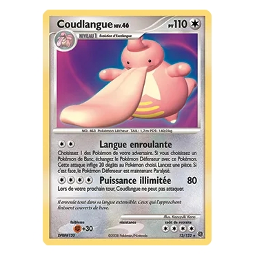 Découvrez Coudlangue, carte Holographique rare de la série Diamant & Perle Merveilles Secrètes