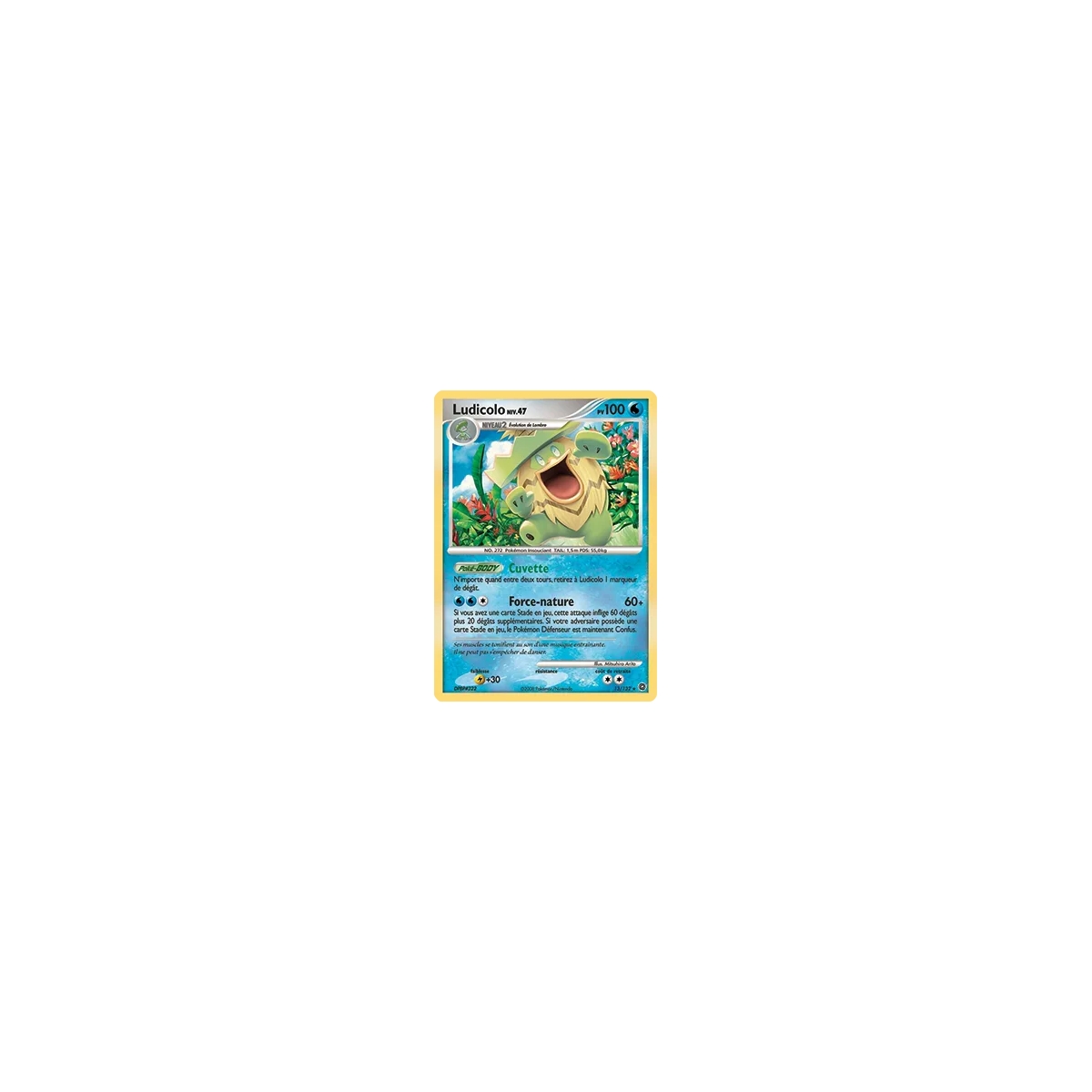 Ludicolo 13/132 : Joyau Holographique rare de l'extension Pokémon Diamant & Perle Merveilles Secrètes