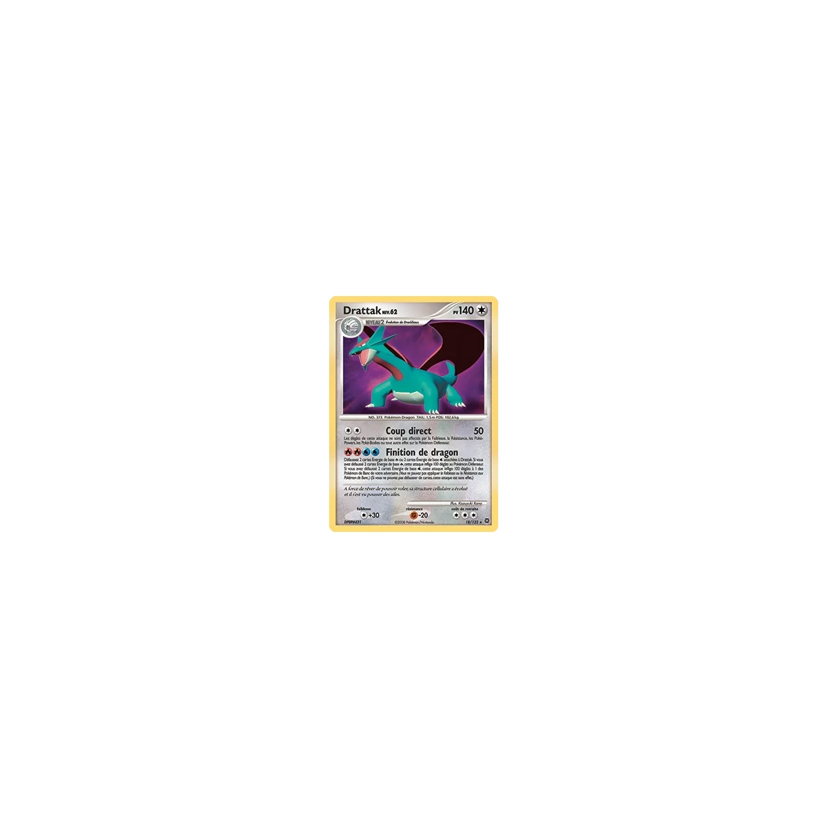 Drattak 18/132 : Joyau Holographique rare de l'extension Pokémon Diamant & Perle Merveilles Secrètes