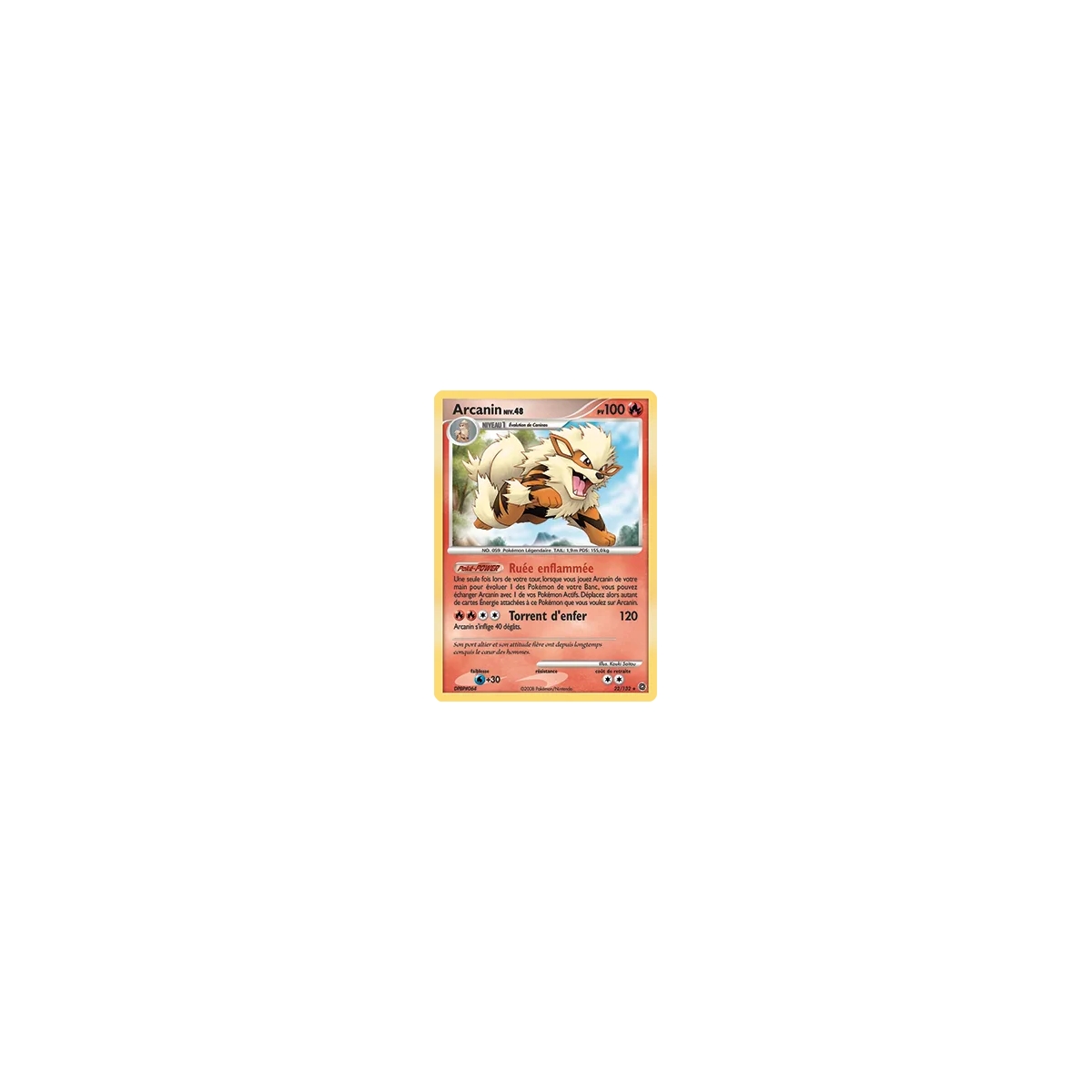 Arcanin 22/132 : Joyau Rare (Brillante) de l'extension Pokémon Diamant & Perle Merveilles Secrètes