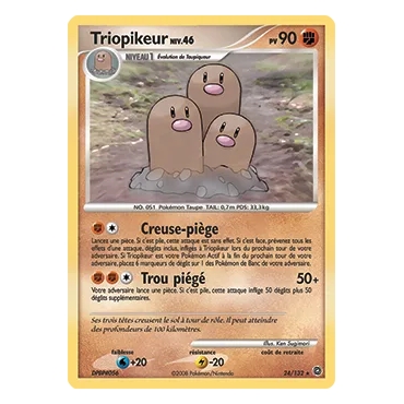 Triopikeur 24/132 : Joyau Rare (Brillante) de l'extension Pokémon Diamant & Perle Merveilles Secrètes