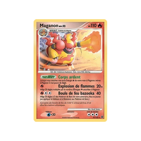 Carte Maganon - Rare (Brillante) de Pokémon Diamant & Perle Merveilles Secrètes 31/132