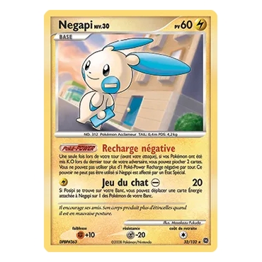Carte Negapi - Rare (Brillante) de Pokémon Diamant & Perle Merveilles Secrètes 32/132