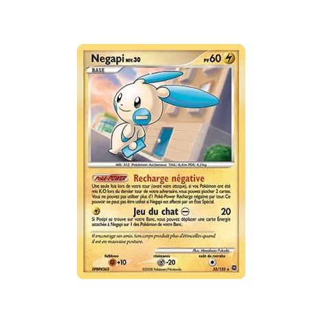 Carte Negapi - Rare (Brillante) de Pokémon Diamant & Perle Merveilles Secrètes 32/132