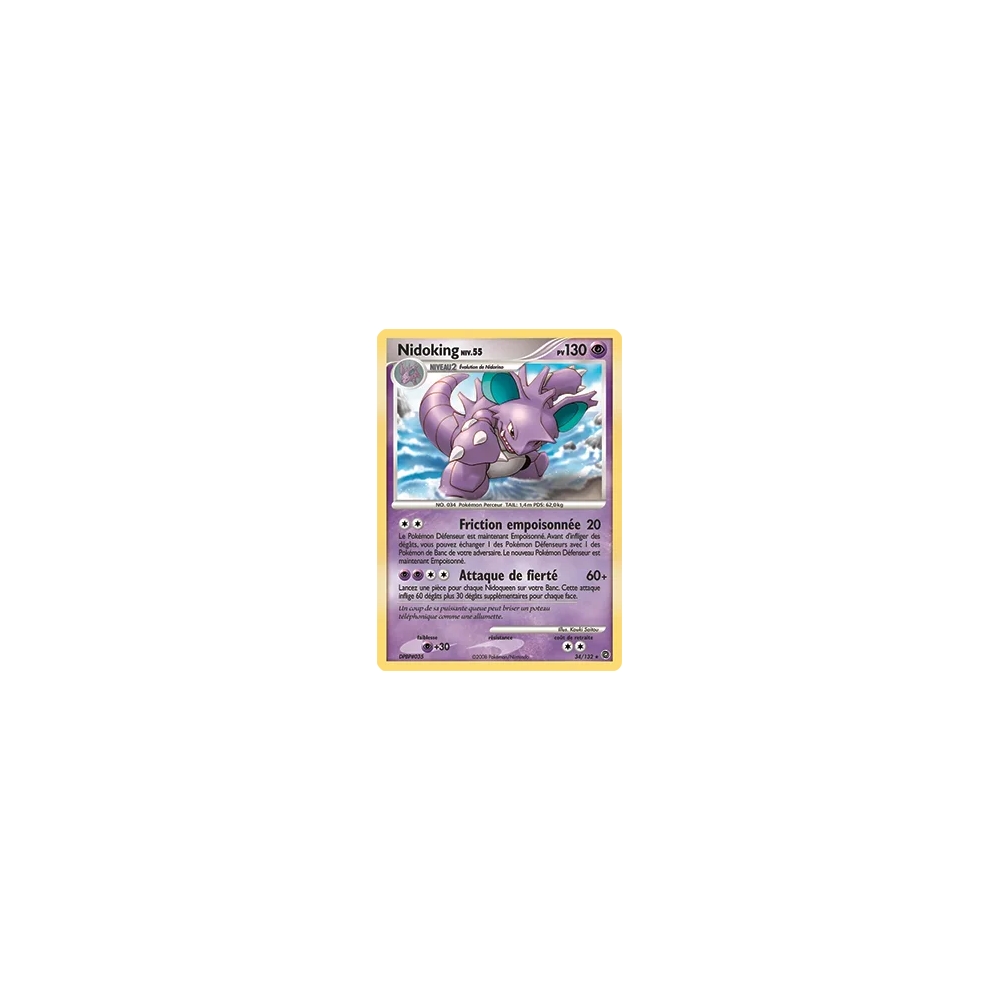 Découvrez Nidoking, carte Rare (Brillante) de la série Diamant & Perle Merveilles Secrètes