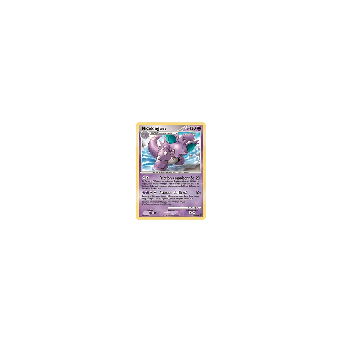 Découvrez Nidoking, carte Rare (Brillante) de la série Diamant & Perle Merveilles Secrètes