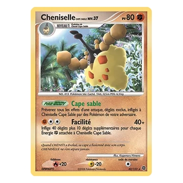 Cheniselle Cape Sable 42/132 : Joyau Rare (Brillante) de l'extension Pokémon Diamant & Perle Merveilles Secrètes