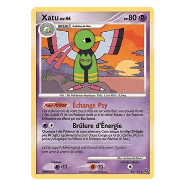 Carte Xatu - Rare (Brillante) de Pokémon Diamant & Perle Merveilles Secrètes 44/132