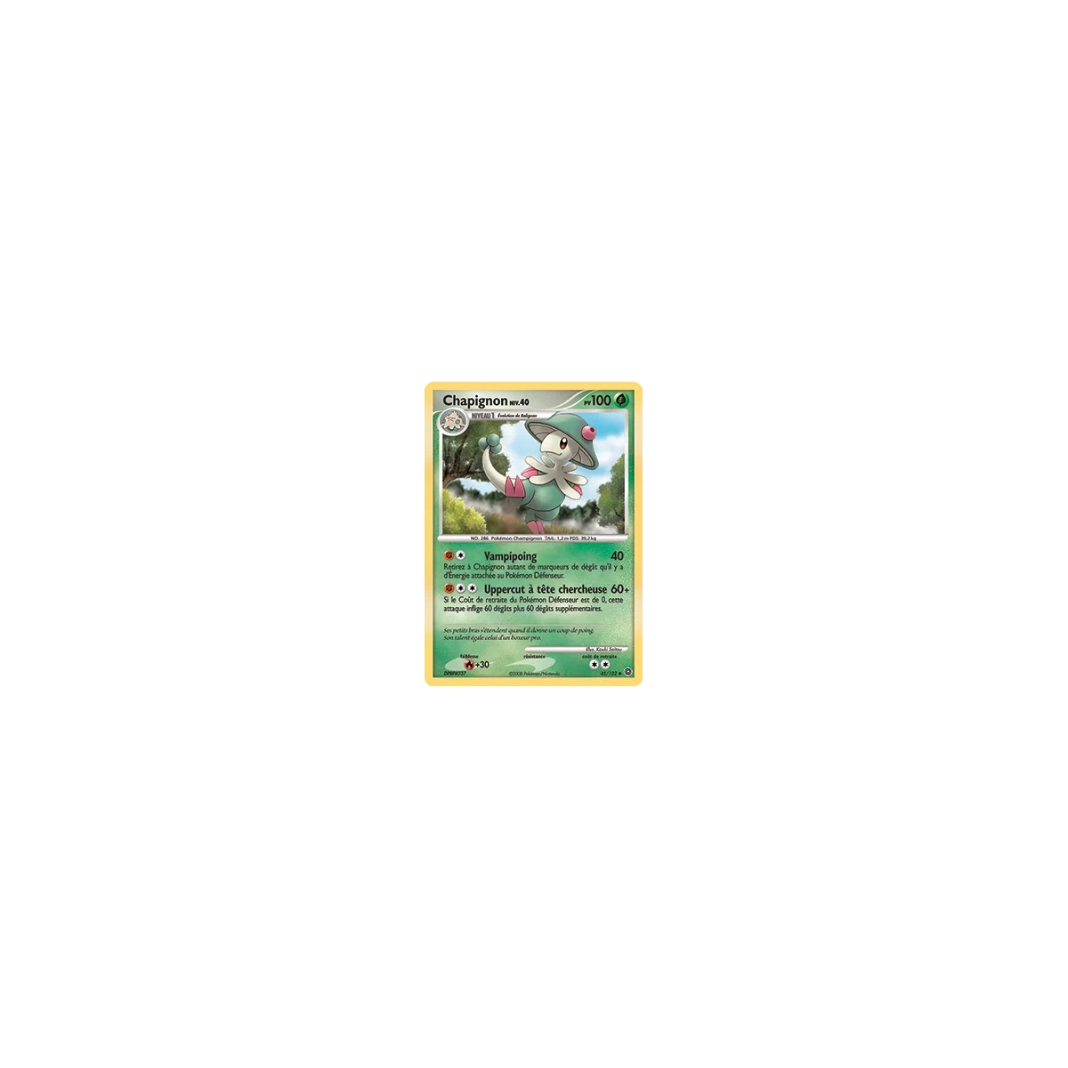 Chapignon 45/132 : Joyau Peu commune (Brillante) de l'extension Pokémon Diamant & Perle Merveilles Secrètes