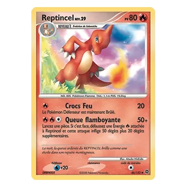 Découvrez Reptincel, carte Peu commune (Brillante) de la série Diamant & Perle Merveilles Secrètes