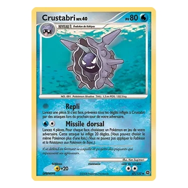 Découvrez Crustabri, carte Peu commune (Brillante) de la série Diamant & Perle Merveilles Secrètes