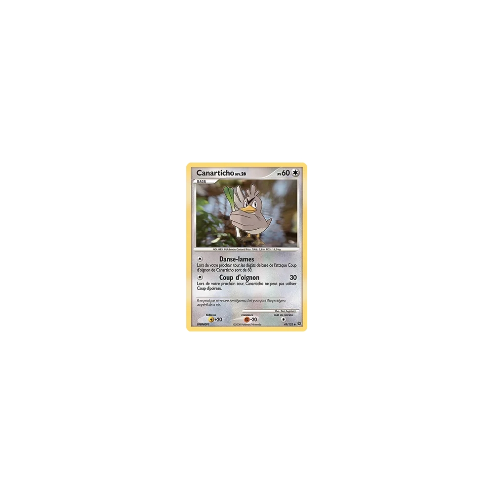 Carte Canarticho - Peu commune (Brillante) de Pokémon Diamant & Perle Merveilles Secrètes 49/132