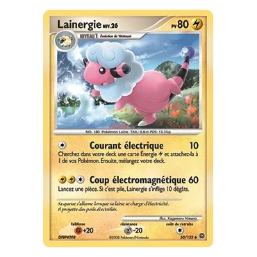 Découvrez Lainergie, carte Peu commune (Brillante) de la série Diamant & Perle Merveilles Secrètes