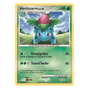 Carte Herbizarre - Peu commune (Brillante) de Pokémon Diamant & Perle Merveilles Secrètes 51/132