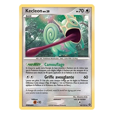 Carte Kecleon - Peu commune (Brillante) de Pokémon Diamant & Perle Merveilles Secrètes 52/132