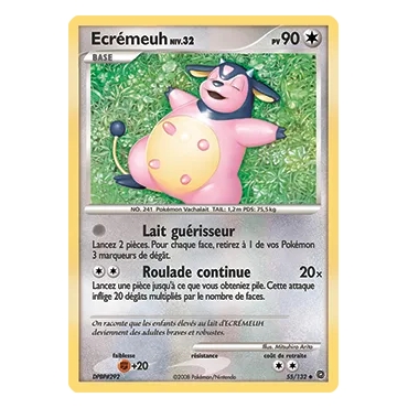 Découvrez Ecrémeuh, carte Peu commune (Brillante) de la série Diamant & Perle Merveilles Secrètes