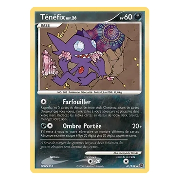 Découvrez Ténéfix, carte Peu commune (Brillante) de la série Diamant & Perle Merveilles Secrètes