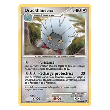 Carte Drackhaus - Peu commune (Brillante) de Pokémon Diamant & Perle Merveilles Secrètes 64/132
