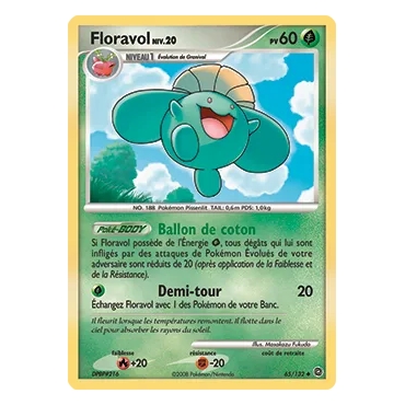 Carte Floravol - Peu commune (Brillante) de Pokémon Diamant & Perle Merveilles Secrètes 65/132