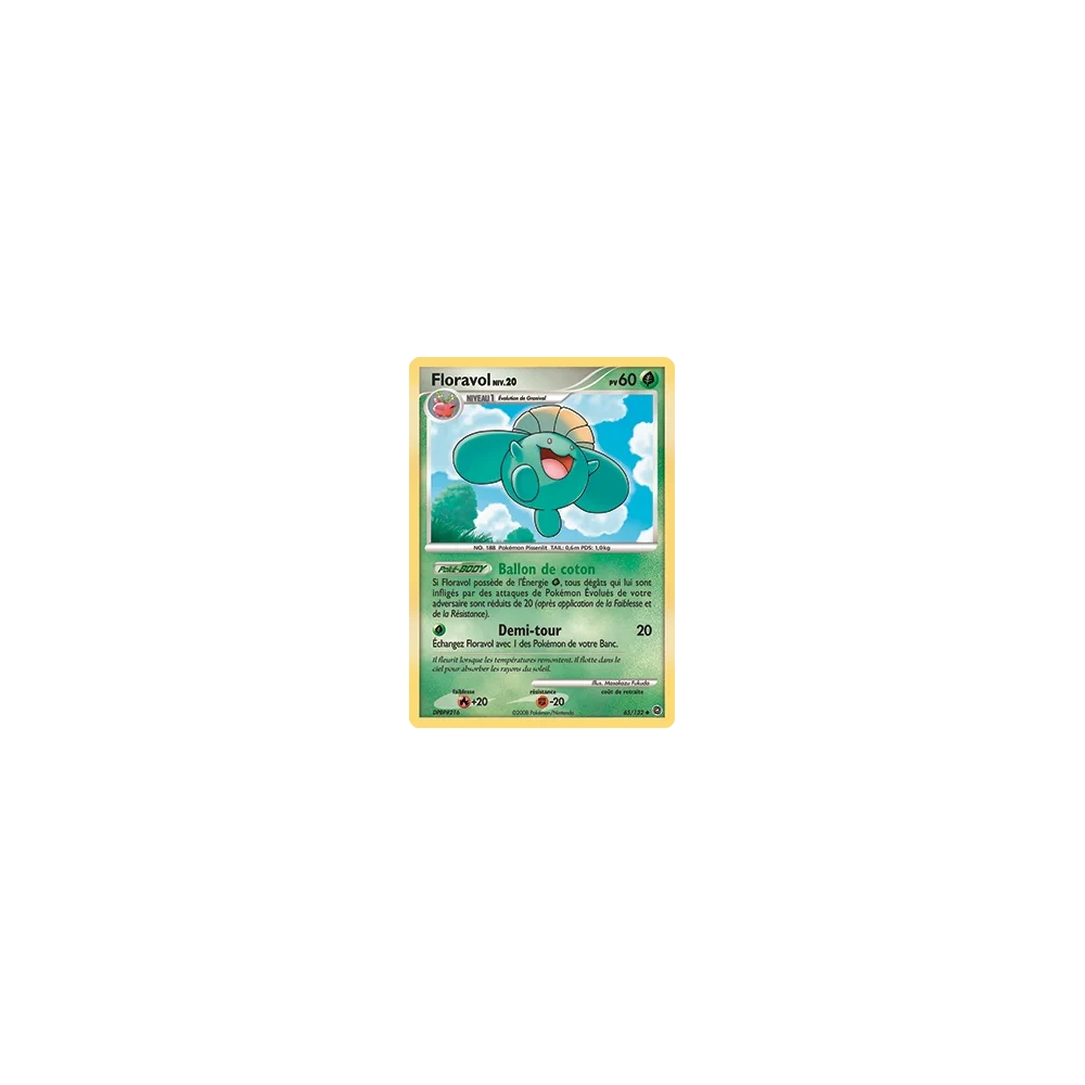 Carte Floravol - Peu commune (Brillante) de Pokémon Diamant & Perle Merveilles Secrètes 65/132