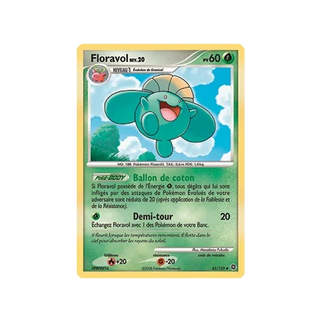 Carte Floravol - Peu commune (Brillante) de Pokémon Diamant & Perle Merveilles Secrètes 65/132