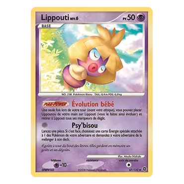 Découvrez Lippouti, carte Peu commune (Brillante) de la série Diamant & Perle Merveilles Secrètes