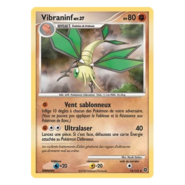 Vibraninf 74/132 : Joyau Peu commune (Brillante) de l'extension Pokémon Diamant & Perle Merveilles Secrètes