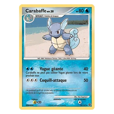 Carte Carabaffe - Peu commune (Brillante) de Pokémon Diamant & Perle Merveilles Secrètes 75/132