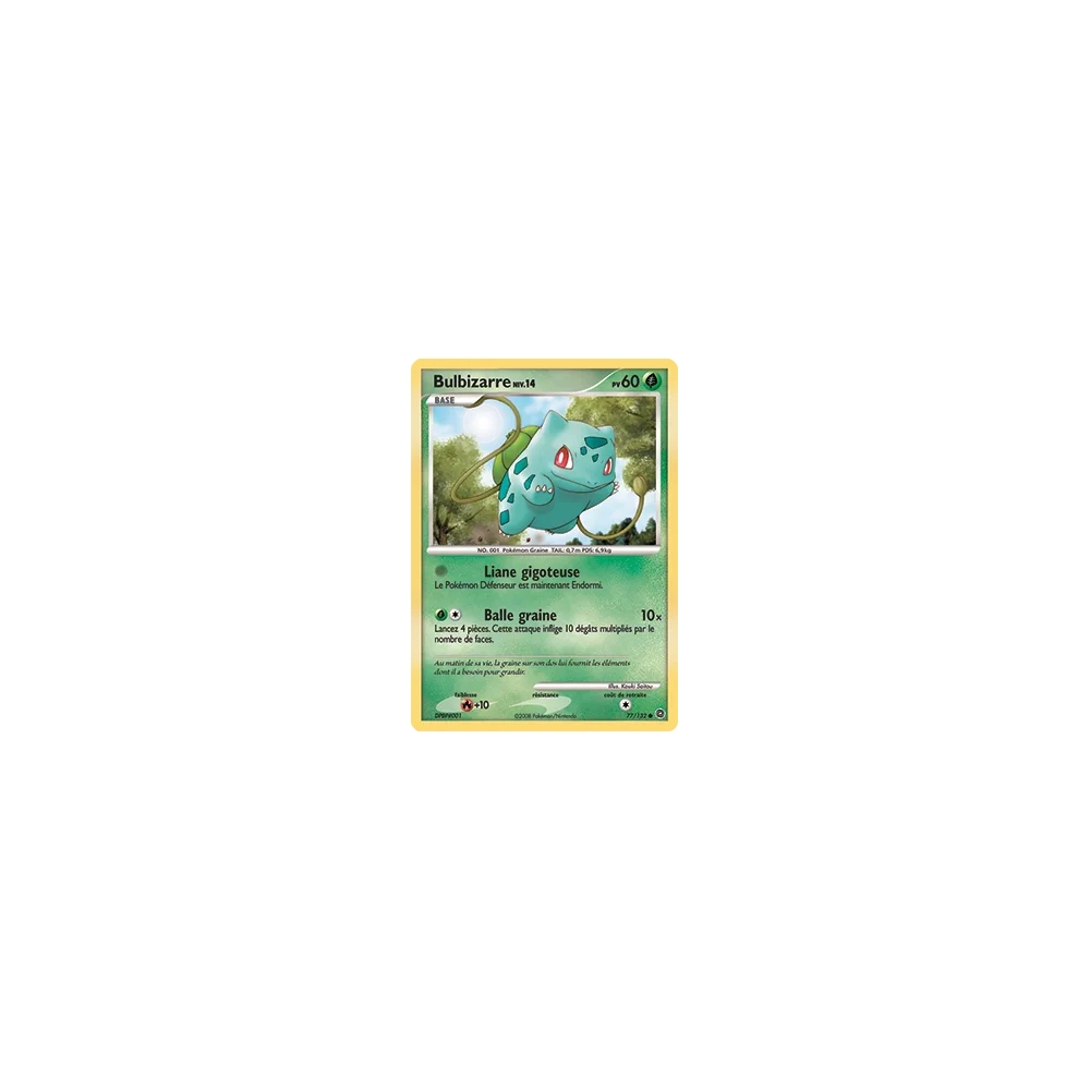 Carte Bulbizarre - Commune (Brillante) de Pokémon Diamant & Perle Merveilles Secrètes 77/132