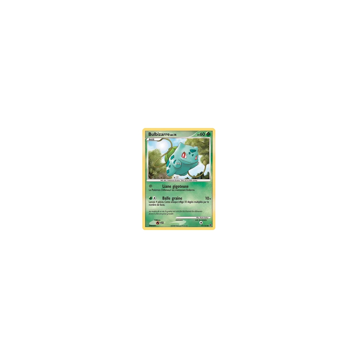 Carte Bulbizarre - Commune (Brillante) de Pokémon Diamant & Perle Merveilles Secrètes 77/132