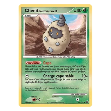 Carte Cheniti Cape Sable - Commune (Brillante) de Pokémon Diamant & Perle Merveilles Secrètes 79/132