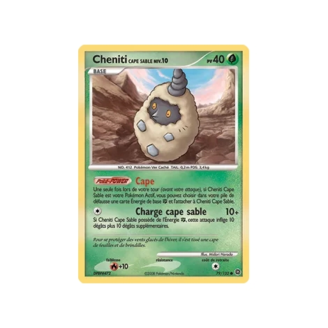 Carte Cheniti Cape Sable - Commune (Brillante) de Pokémon Diamant & Perle Merveilles Secrètes 79/132