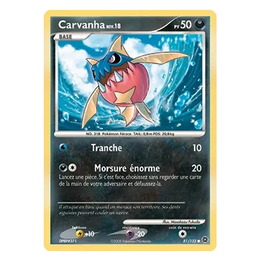 Carvanha 81/132 : Joyau Commune (Brillante) de l'extension Pokémon Diamant & Perle Merveilles Secrètes