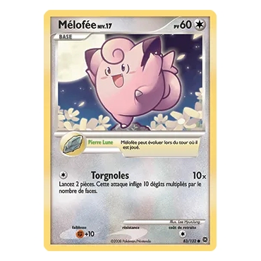 Carte Mélofée - Commune (Brillante) de Pokémon Diamant & Perle Merveilles Secrètes 83/132